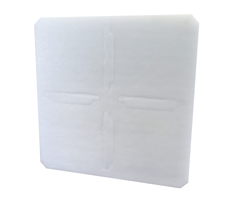 Konstruktivverpackung aus unvernetztem PE-Schaumstoff