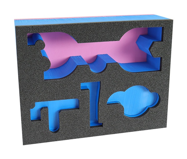 Konturverpackung mehrfarbig aus PE unvernetzt